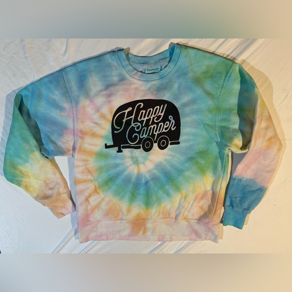 Tye Dye Happy Camper Sweatshirt